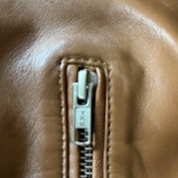 QUINCE Leather Moto Jacket – Cognac Brown – Small – NWOT - Picture 9 of 15